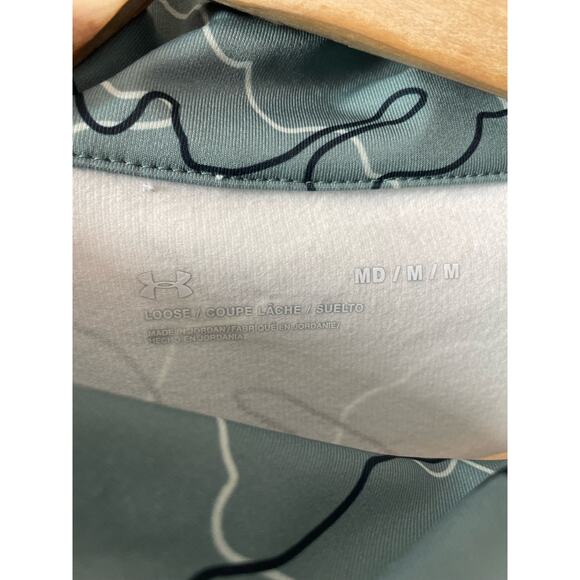 Under Armour Funnel Neck Camo Shirt Cold Weather Long Sleeve Sz Medium Green NWT - Picture 3 of 4